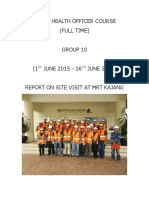 Safety Health Officer Course Report 3