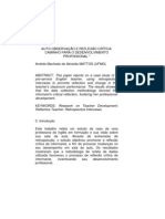 Auto-Observação e Reflexão Crítica: Caminho para o Desenvolvimento Profissional