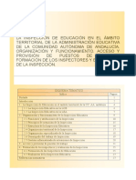 La Inspección de Educación en El Ámbito Territorial de La Administración Educativa de La Comunidad Autónoma de Andalucía