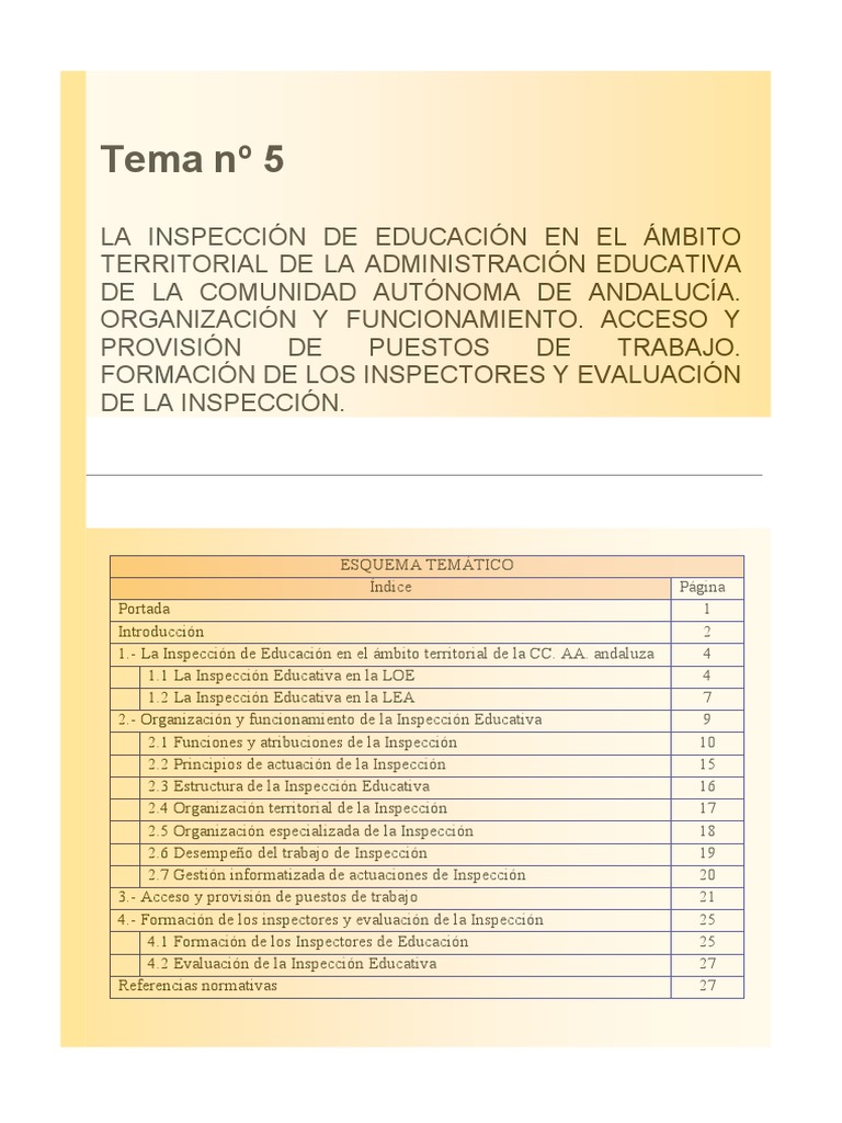 Inspección de Educación en Andalucía | PDF | Planificación | Maestros