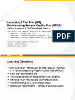 Inspection & Test Plan (ITP) / Manufacturing Process Quality Plan (MPQP)