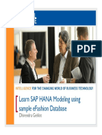 0213 Learn SAP HANA Modeling Using Sample EFashion Database