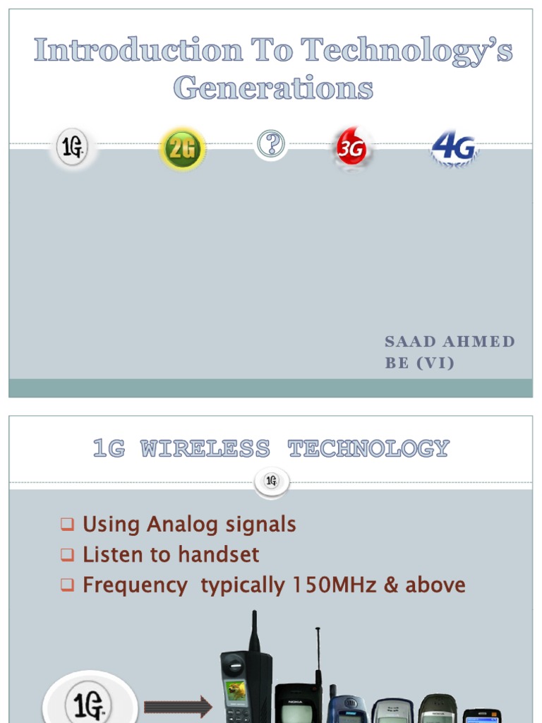 Evolution of Mobile Network Generations | PDF | Gsm | 3 G