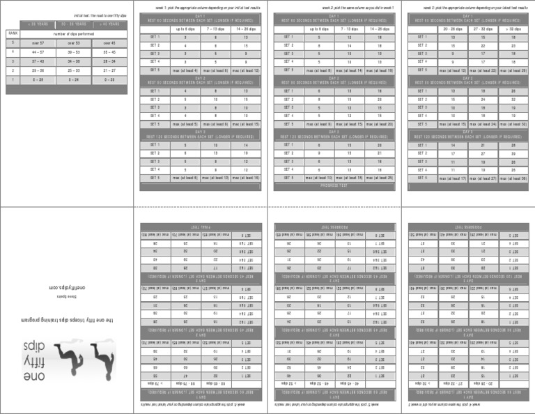 Triceps Dips Training Program | PDF | Teaching Methods & Materials