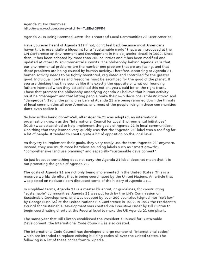 Agenda 21 For Dummies Building Code Sustainability