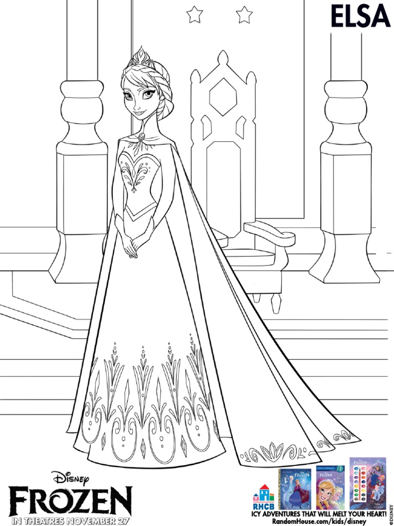 Elsa Coloring Sheet | PDF