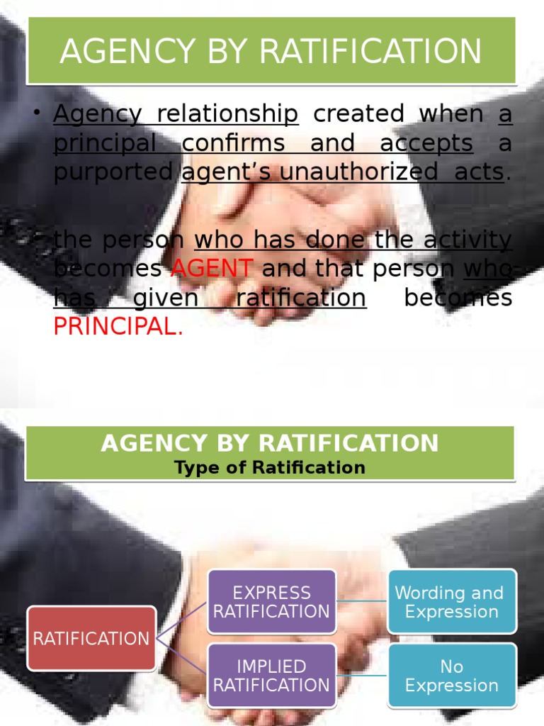 Ratification | PDF | Law Of Agency | Ratification