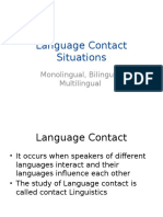 Language Contact Situations