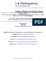 An Attitudinal Explanation of Biases in the Criminal Justice System an Empirical Testing of Defensive Attribution Theory