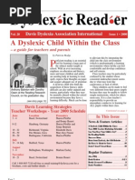 Download The Dyslexic Reader 2000 - Issue 20 by Davis Dyslexia Association International SN2938080 doc pdf