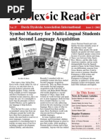 Download The Dyslexic Reader 2002 - Issue 27 by Davis Dyslexia Association International SN2938092 doc pdf