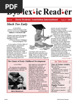 Download The Dyslexic Reader 2003 - Issue 32 by Davis Dyslexia Association International SN2938103 doc pdf