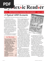 Download The Dyslexic Reader 2004 - Issue 34 by Davis Dyslexia Association International SN2938105 doc pdf