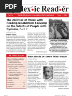 Download The Dyslexic Reader 2004 - Issue 36 by Davis Dyslexia Association International SN2938110 doc pdf
