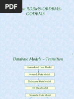 Rdbms Versus Ordbms Versus Oodbms