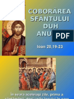 Coborârea Duhului Sfânt - textul evanghelic (A)