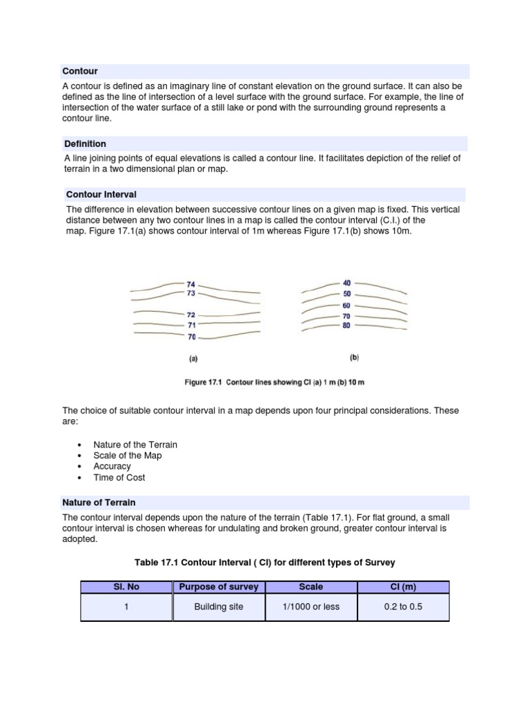 Contour | PDF | Contour Line | Surveying