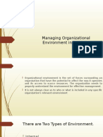 Managing Organizational Environment in Industry