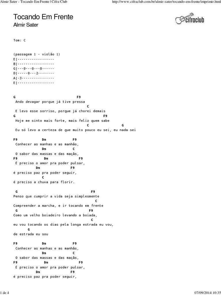 Almir Sater - Tocando Em Frente _ Cifra Club