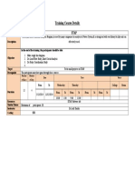 Training Course Details Form