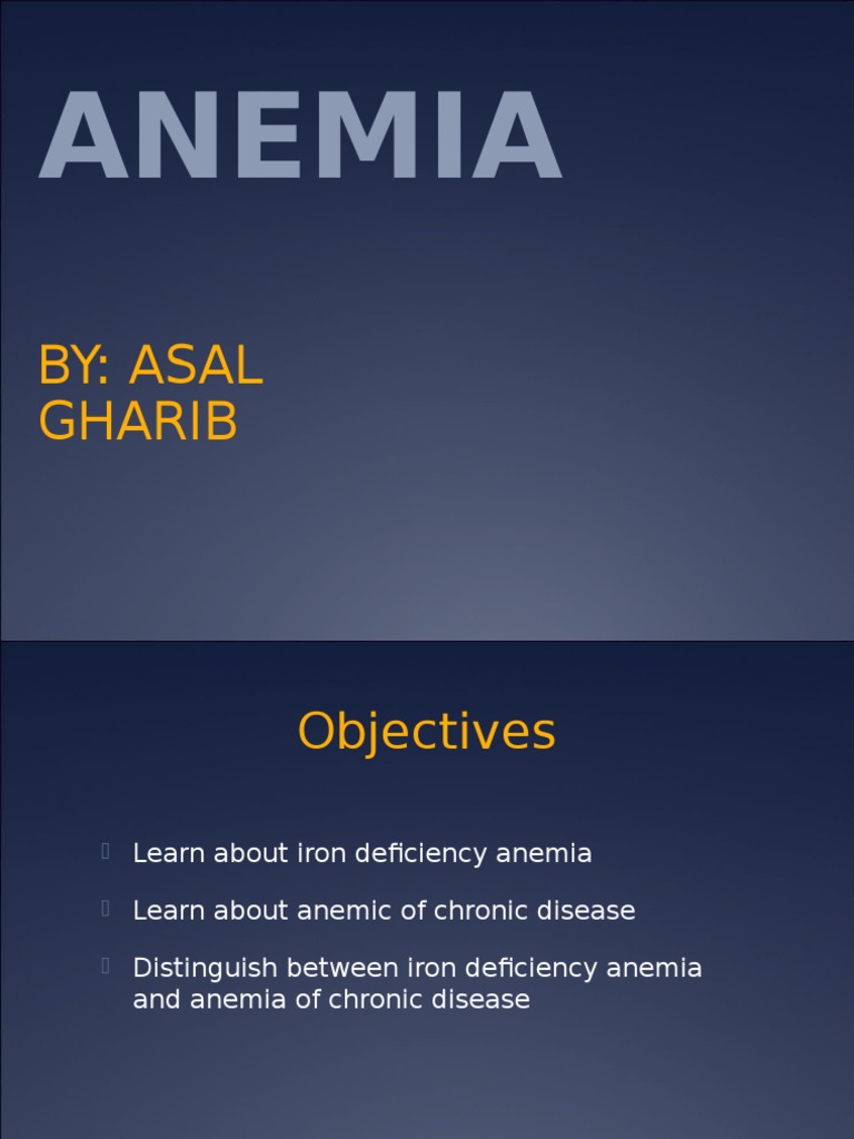 Anemia For Chronic PDF Anemia Medical Specialties