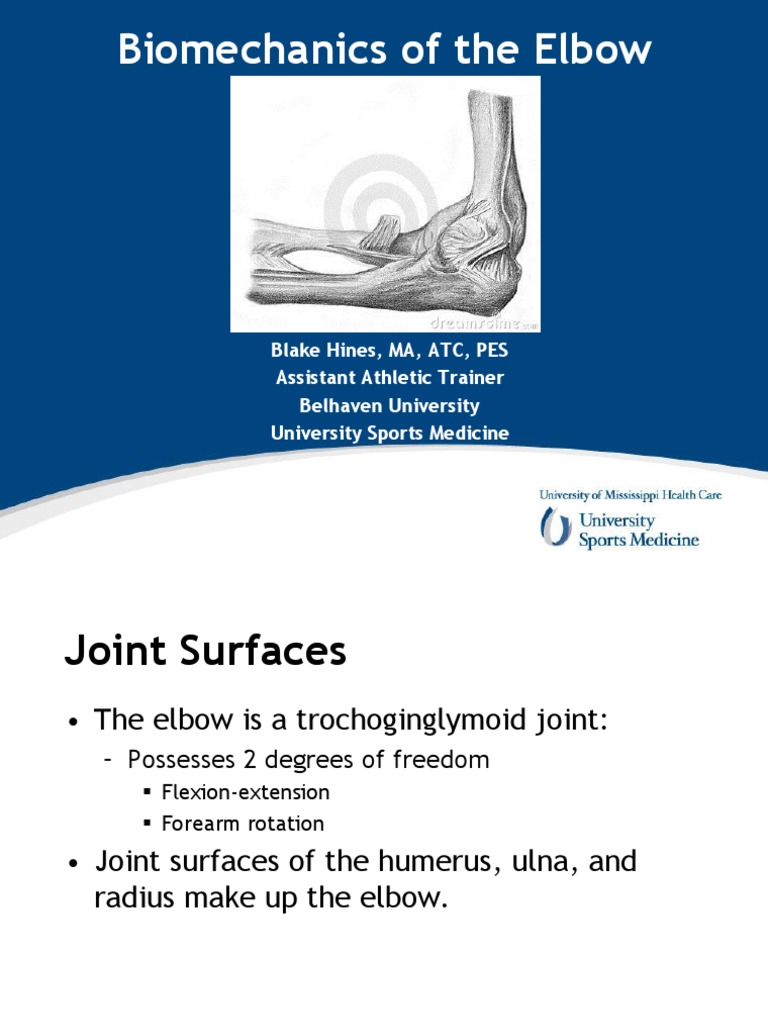 Biomechanics of the Elbow Elbow Anatomical Terms Of Motion