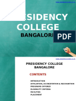 Presidency College Bangalore - MBA - Direct Admission