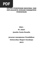 Download Sistem Pendidikan Nasional Dan Implikasinya Dengan Manajemen Pendidikan by Jeanita Sonia Rosalin SN293844877 doc pdf