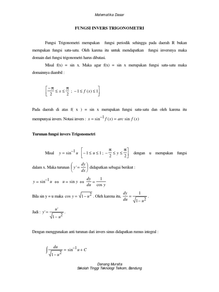 21 Modul Matematika Fungsi Invers Tri