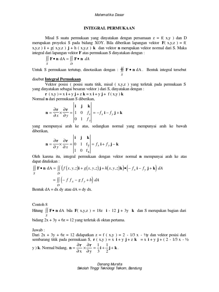 51 Modul Matematika Integral Permukaan