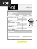 Formato de Control de Combustible de Vehiculos | PDF