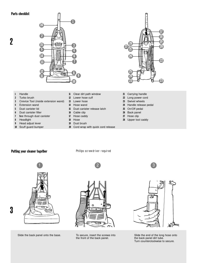 Vacuum Cleaner Assembly and Maintenance Guide | PDF | Vacuum Cleaner ...