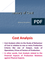 Theory of Cost: Short and Long Run Analysis