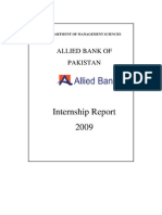 Allied Bank ABL Internship Report 2009