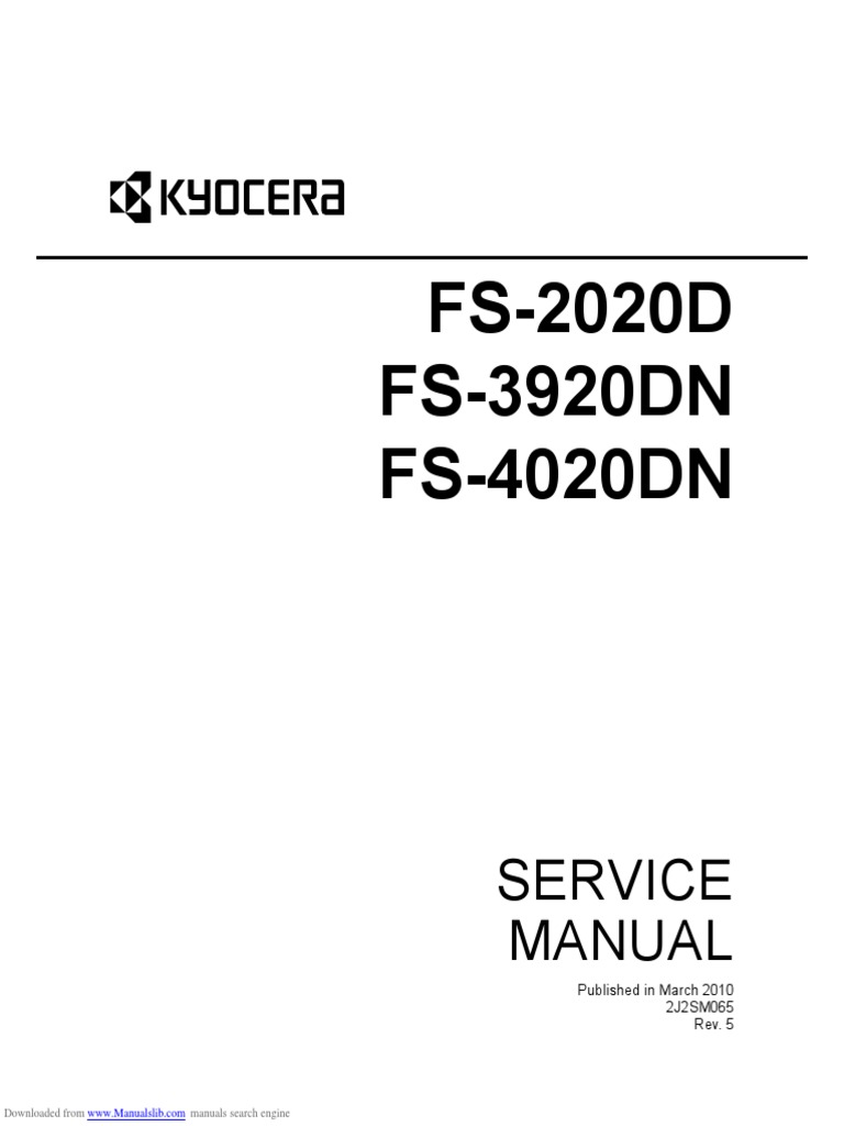 Kyocera fs-2020d_3920_4020DN Service Manual | Printer (Computing) |  Electrical Connector