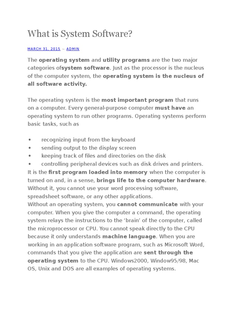What Is SS? | PDF | Operating System | Computer Program