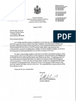 2012 AG Schneider Letter To PIN Chief Francis