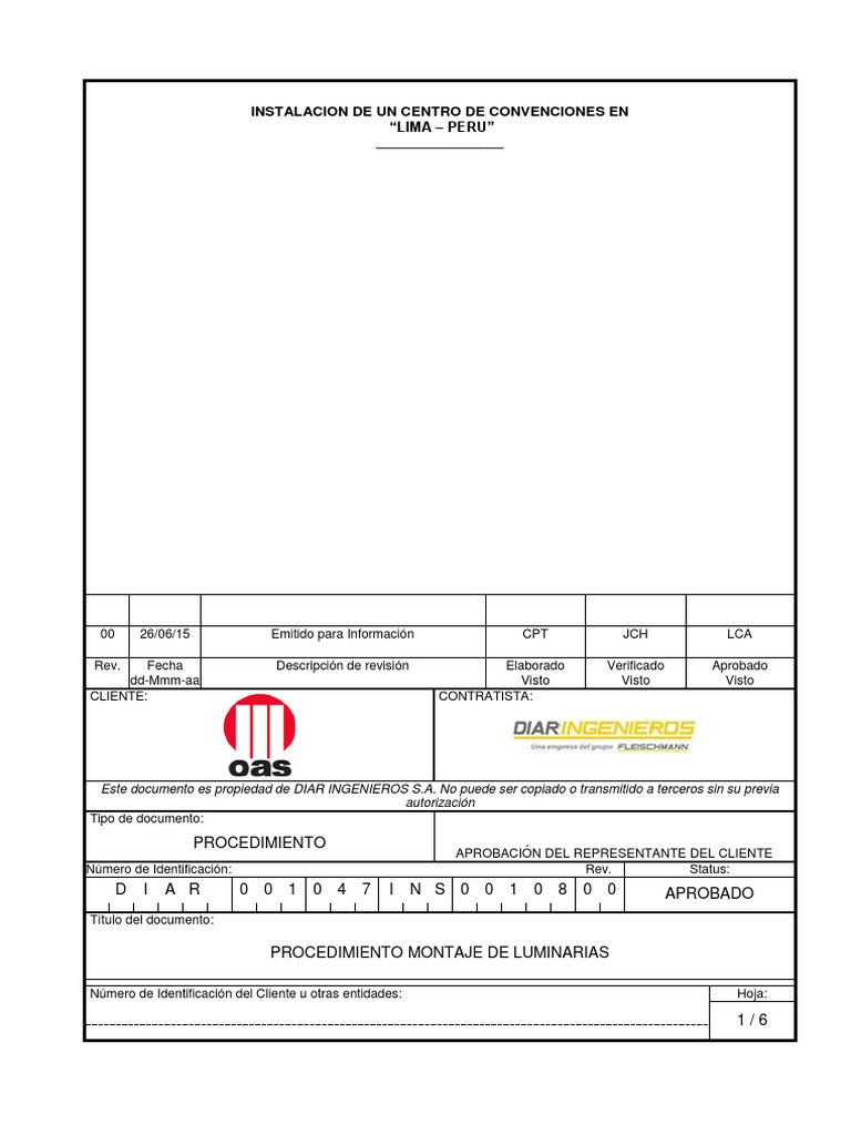 Montaje De Luminarias Pdf Andamio Encendiendo