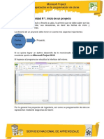 Unidad 1 MS PROJECT