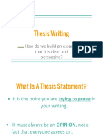 Hansen - Thesis Statements