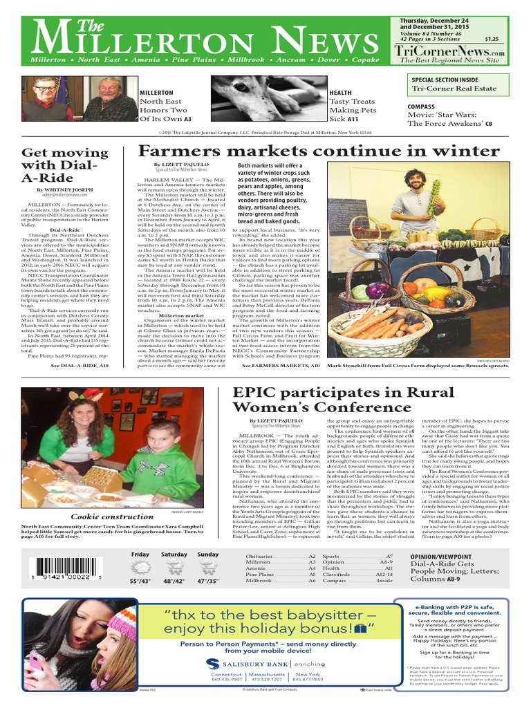 The Millerton News 122415 PDF PDF Surety Bond Driving Under The Influence