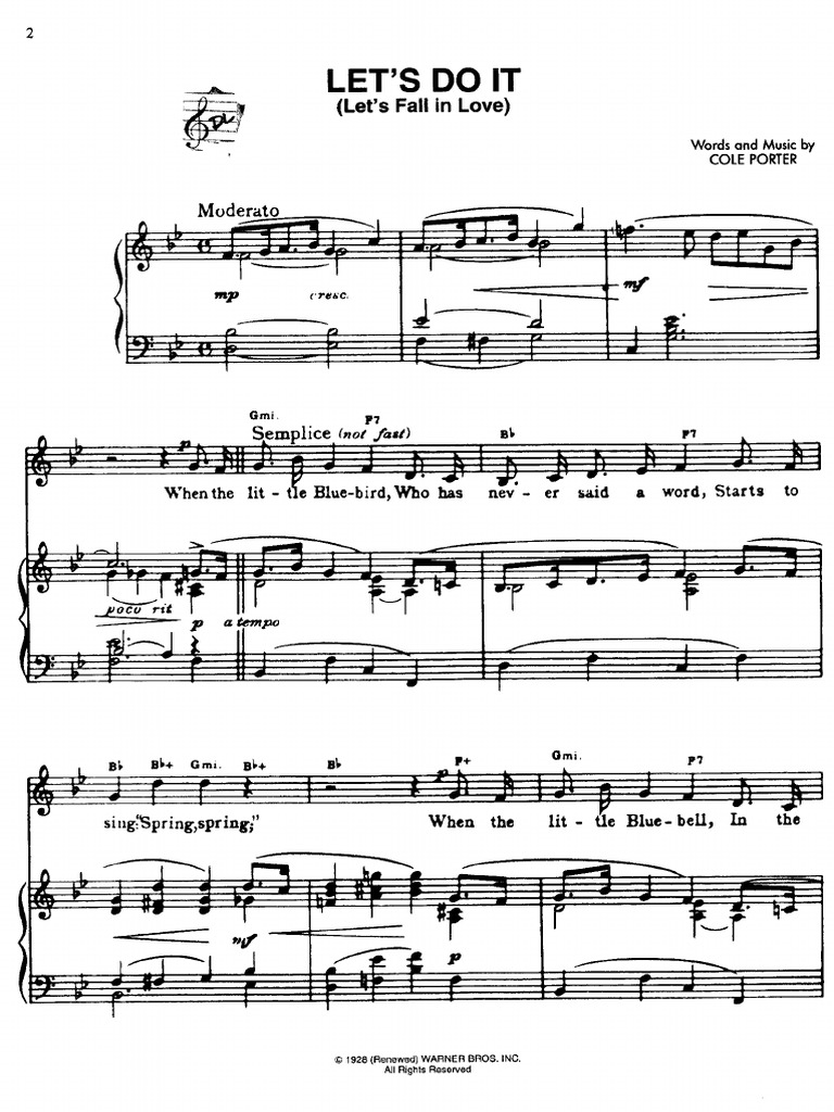 Cole Porter Lets Do It PDF