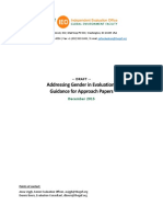 Addressing Gender in Evaluations - Guidance for Approach Papers