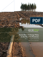 Forest Biomass Energy Policy in The Maritime Provinces: Accounting For Science