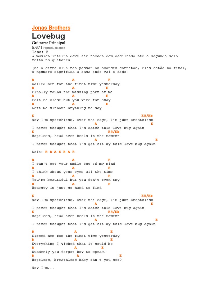 Jonas Brothers Guitar Tabs PDF Leisure Entertainment (General)
