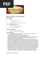 Bolo de Leite Condensado