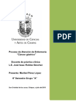 Proceso de atención de enfermería para cáncer gástrico