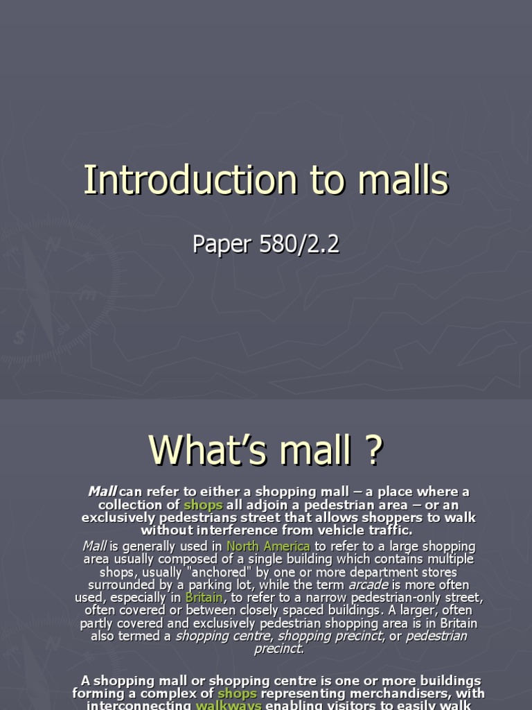 Understanding Malls: Types and Features | PDF | Shopping Mall | Retail