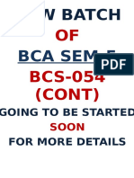 OF BCS-054 (CONT) : Bca Sem-5