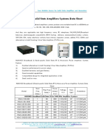 HUKINGS Solid State Amplifiers Systems Data Sheet